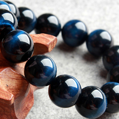 Vòng Tay Đá Mắt Hổ Xanh Đen 8mm