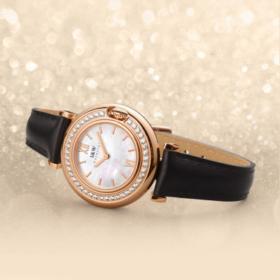 Đồng Hồ Nữ I&W Carnival 3011L Chính Hãng BH 24T Chịu Nước 30m Kính Chống Xước Dây Da Cao Cấp ( Máy Quartz)