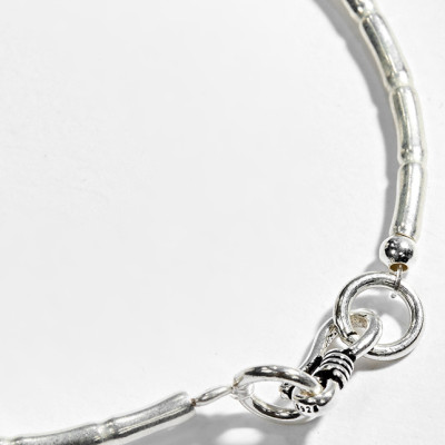 Vòng Tay Bạc 1 Hạt Đá Mắt Hổ Vàng Nâu Phối Charm Bàn Tay Hamsa Bạc Ngọc Quý Gemstones