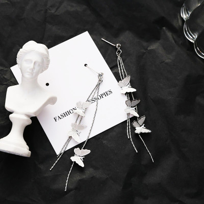 Khuyên tai cánh bướm thả dây dáng dài nữ tính