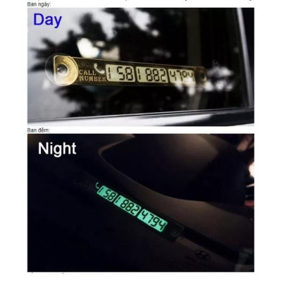 Thanh ghi số điện thoại trên kính ô tô có dạ quang