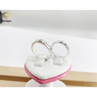 Nhẫn đôi bạc Ý 925 Huệ Ngân I LOVE YOU FOREVER RR1151