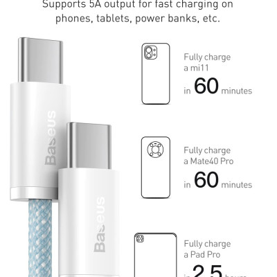 Cáp sạc nhanh C 100W, Baseus Dynamic Series Fast Charging Data Cable Type C 100W - Hàng chính hãng
