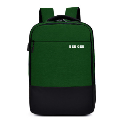 ( XEM VIDEO ) Balo laptop thời trang nam nữ hàn quốc BEE GEE 116  phối miếng da bên dưới đáy chống thấm nước siêu dày nhiều ngăn