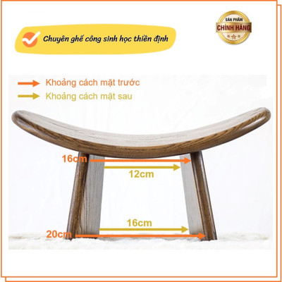 Ghế Công Sinh Học Thiền Định Gỗ Đặc Cao Cấp Nhập Khẩu – Đa Năng: Thư Giãn, Làm Việc, Đọc Sách, Tốt Cho Sức Khỏe