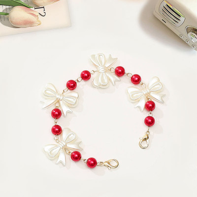 Dây đeo khẩu trang sau gáy giảm áp lực cho tai phụ kiện đeo kính giữ kính chuỗi mix nơ và ngọc trai thời trang và tiện lợi