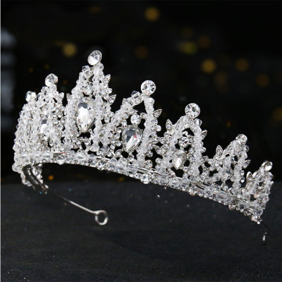 Combo Vương miện cô dâu, bông tai nụ đá và voan lúp cài tóc cô dâu ngày cưới