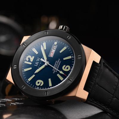 Đồng hồ nam chính hãng IW CARNIVAL IW589G-2 Kính sapphire ,chống xước,Chống nước ,Bảo hành 24 tháng,Máy cơ (Automatic),Dây da cao cấp,thiết kế lộ cơ thể thao