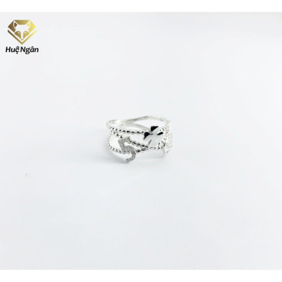 Nhẫn bạc Ý 925 Huệ Ngân - Nhẫn Hoa Hồng May Mắn YCXJ154