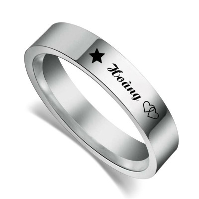 Nhẫn khắc tên riêng theo yêu cầu Titan không gỉ, điền tên cần khắc ở phần thêm ghi chú