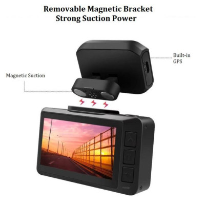 Camera hành trình ô tô thương hiệu cao cấp Phisung 4K, Wifi, 2.45 inch - Mã: G3 - Hàng Nhập Khẩu 