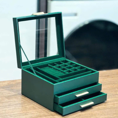  HỘP ĐỰNG TRANG SỨC, KÍNH MẮT… CÓ NẮP KÍNH CỦA SONGMICS ĐỨC Hàng chính hãng