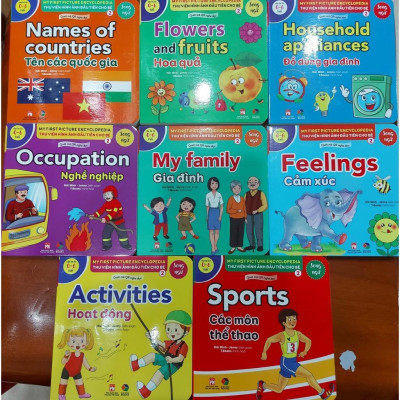 Sách - Thư Viện Hình Ảnh Đầu Tiên Cho Bé - Song Ngữ Việt Nam - Combo Hộp 8 Cuốn - Tập 2 - MCBooks