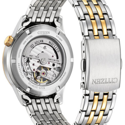 Đồng Hồ Nam Citizen Automatic NH9136-88A (40mm) - Cơ Lộ Máy - Dây Kim Loại - Kính Sapphire - Mặt Trắng