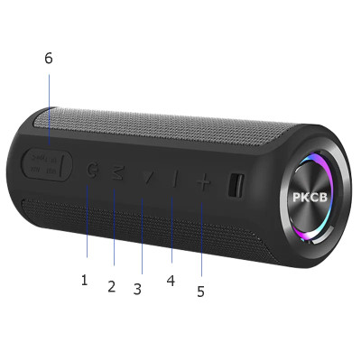 Loa bluetooth 5.3 PKCB 20W Super Bass TWS lên 40w TF Card/ Line in 3.5mm / AUX Stereo Surround, Loa Không Dây Nghe Nhạc Pin 3000Mah - Hàng Chính Hãng