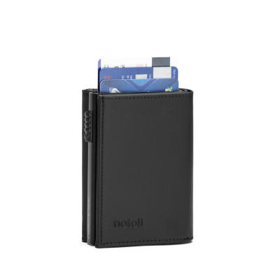 Ví nam nữ mini thông minh thương hiệu Natoli gập 3 đựng thẻ cao cấp - Futuristic Mini Wallet V8