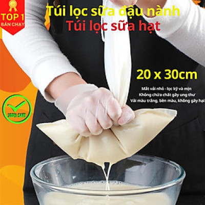 COMBO 3 Túi Lọc Sữa Đậu Nành, Túi Lọc Sữa Hạt Cao Cấp, Túi Lọc Trà, Túi Lọc Gia Vị 24cm x 36cm và 15cm x 20cm và 20x30cm