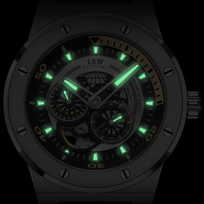 Đồng Hồ Nam I&W Carnival 619G2 Chính Hãng Full Box Chống Nước Kính Chống Xước Dây Silicone BH 5 Năm (Máy Cơ Tự Động)