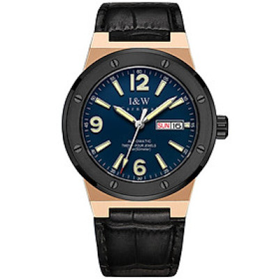 Đồng hồ nam chính hãng IW CARNIVAL IW589G-2 Kính sapphire ,chống xước,Chống nước ,Bảo hành 24 tháng,Máy cơ (Automatic),Dây da cao cấp,thiết kế lộ cơ thể thao