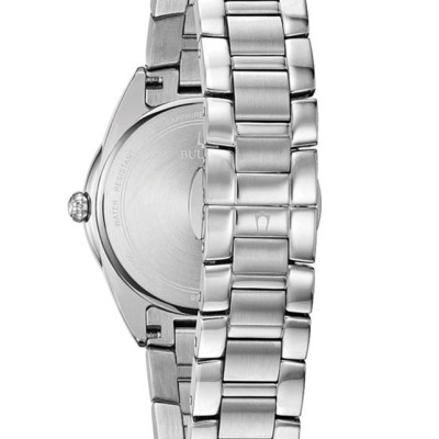 Đồng Hồ Nữ Bulova Đính Kim Cương Dây Thép Không Gỉ 96P198 - Mặt Xà Cừ