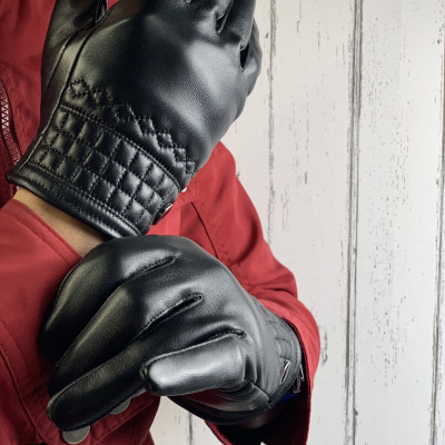 [Da thật] Găng tay nam da thật cảm ứng điện thoại 10 ngón GL102 - 100% da thật