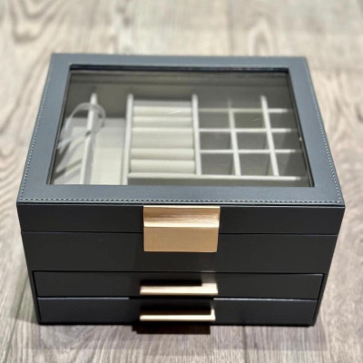  HỘP ĐỰNG TRANG SỨC, KÍNH MẮT… CÓ NẮP KÍNH CỦA SONGMICS ĐỨC Hàng chính hãng