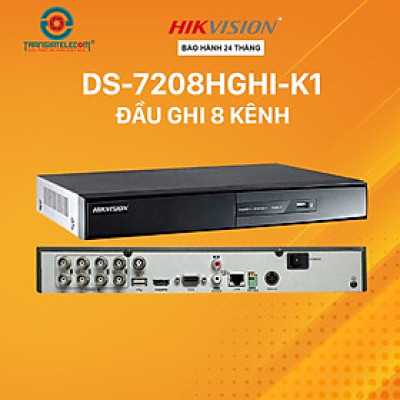 Đầu ghi hình 08 kênh HIKVISION DS-7208HGHI-K1 Turbo HD 4.0 DVR vỏ sắt - Hàng chính hãng