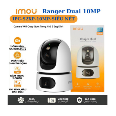 Camera Wifi IMOU 2 Mắt S2XP Ranger Dual 6MP/10MP, quay 360 độ, có màu ban đêm, đàm thoại 2 chiều - Hàng chính hãng