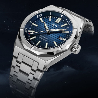 Đồng hồ nam chính hãng IW CARNIVAL IW711G-1 Kính sapphire ,chống xước ,Chống nước 50m ,Bảo hành 24 tháng,Máy cơ (Automatic),dây kim loại thép không gỉ 316L, mặt xanh thiết kế đơn giản dễ đeo