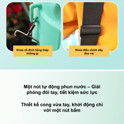 Bình Xịt Điện 5L Đeo Vai Sạc Pin Đa Năng – 3 Chế Độ Phun, Vòi Xịt Dài Tưới Cây, Vệ Sinh Sân Vườn, Chăm Sóc Vườn