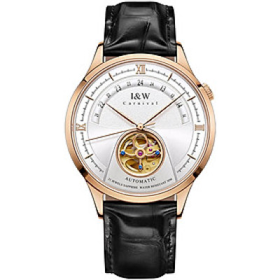 Đồng hồ nam chính hãng IW CARNIVAL IW525G-2 Kính sapphire ,chống xước,Chống nước 30m ,Bảo hành 24 tháng,Máy cơ (Automatic),Dây da cao cấp,thiết kế lộ cơ thể thao