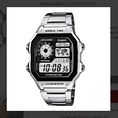Đồng Hồ Nam Casio AE-1200WHD-1AVDF