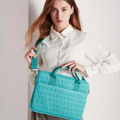 Túi Wiwu Cosmo Slim Case Dành Cho Laptop, Ultrabook Họa Tiết Khắc Nổi Chữ Cái Alphabet Cực Độc Đáo - Hàng Chính Hãng