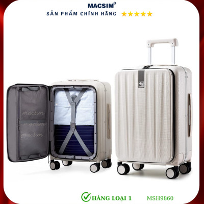 Vali cao cấp Macsim Hanke MSH9860  24 inch- Hàng loại 1 màu trắng