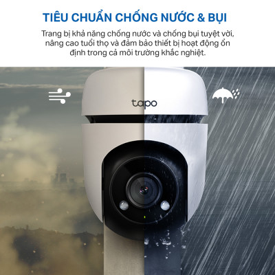 Camera Wifi Ngoài trời TP-Link Tapo C520WS - Độ phân giải 2K 4MP, Chống chịu thời tiết IP66, Có màu ban đêm - Hàng chính hãng