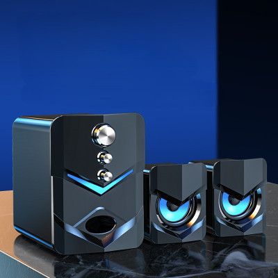 Bộ 3 Loa Máy Tính D222 Có Đèn LED, Âm Thanh 9D Chất Lượng Tốt, Nghe Nhạc Hay -  Hàng Nhập Khẩu