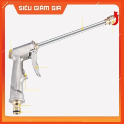 Bộ dây vòi xịt nước rửa xe, tưới cây . tăng áp 3 lần, loại 7m, 10m 206701-2 đầu đồng, cút, nối PE