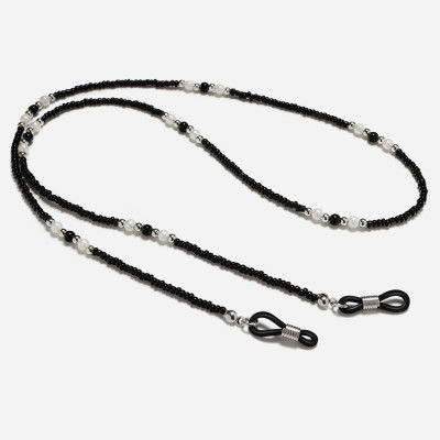 Dây kính thời trang nam nữ hạt cườm đen nhỏ sáng tạo phong cách retro Âu Mỹ cổ điển dây đeo khẩu trang airpod
