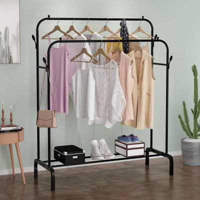 Giá Treo Quần Áo Đôi 2 Thanh Giá Phơi Đồ Để Đồ Tiện Lợi Bằng Thép Carbon Sơn Tĩnh Điện VANDO