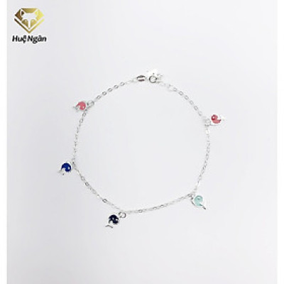 Lắc chân bạc Ý 925 Huệ Ngân- Cá heo vui vẻ JL039