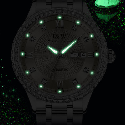 Đồng Hồ Nam I&W Carnival 615G4 Chính Hãng Full Box Chống Nước Kính Chống Xước Dây Thép Cao Cấp BH 24T (Máy Cơ Tự Động)