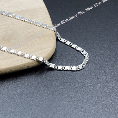 Dây Chuyền Vòng Cổ Bé Trai Bạc Ta Không Xi Mạ Bạc Hiểu Minh DTE083