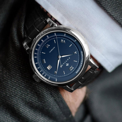 Đồng hồ nam Poniger P305-2 Chính hãng ,Kính sapphire nguyên khối ,chống xước,chống nước 50m,mặt xanh navy vỏ trắng dây da nâu ( đen) xịn,vỏ máy thép không gỉ 316L,Đồng hồ cơ (Automatic) bảo hành 24 tháng, hàng mới 100%,thiết kế trẻ trung và sang trọng