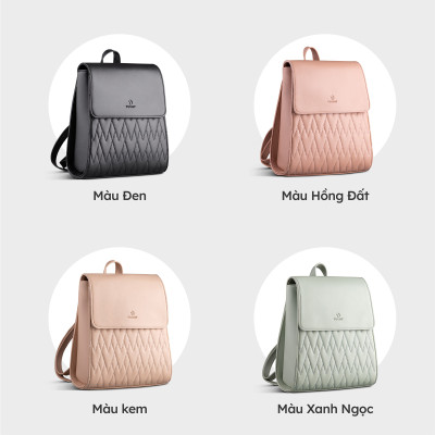 Balo Yuumy ( Thời trang nữ tiện lợi cỡ trung - Balo da Seasand YBA72 )