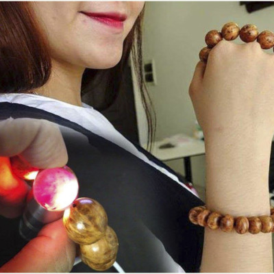 Vòng tay Nu huyết long Thấu quang để mộc hàng VIP - Mùi thơm vĩnh viễn [BH663] Bracelets of HAHANCO
