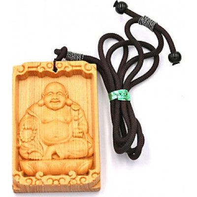 Vòng Cổ Mặt Gỗ Ngọc Am Hình Phật Di Lặc MG7