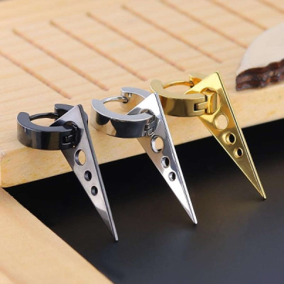 Bông tai tam giác lỗ KPOP siêu ngầu unisex (1 đôi)