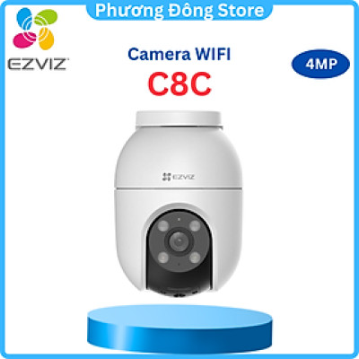 Camera Wifi Ezviz C8C 3K 5MP-4MP mẫu mới, báo động đèn còi, phát hiện người và xe - Hàng chính hãng