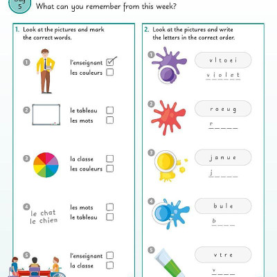 French For Everyone Junior 5 Words A Day: Learn And Practise 1,000 French Words