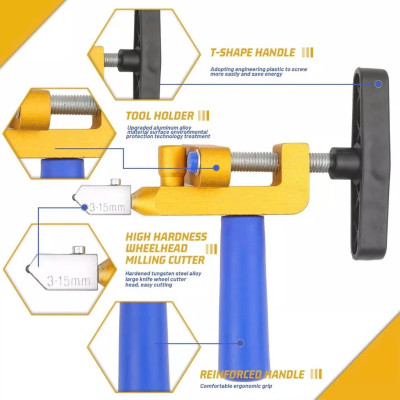 Dao Cắt Kính Đa Năng - Máy Cắt Gạch Cầm Tay Không Bụi, Kèm 3 Lưỡi Cắt Cao Cấp